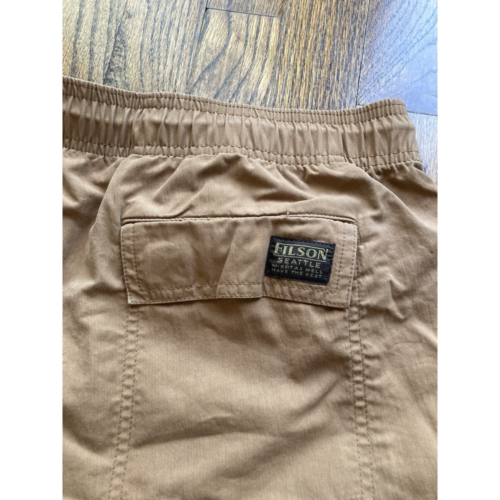 Filson Water Shorts Mens Size Large Beige Quick Dry Flax Lightweight Green River - Picture 7 of 8